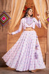 Shubhkala Lavender Jacquard Work with Koti Style Chaniya Choli for Navratri Festival